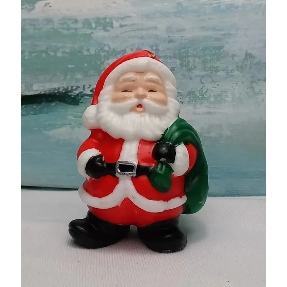 Vintage Santa‎ Claus Christmas Candle Collectable Santa Figure Candle Never Lit